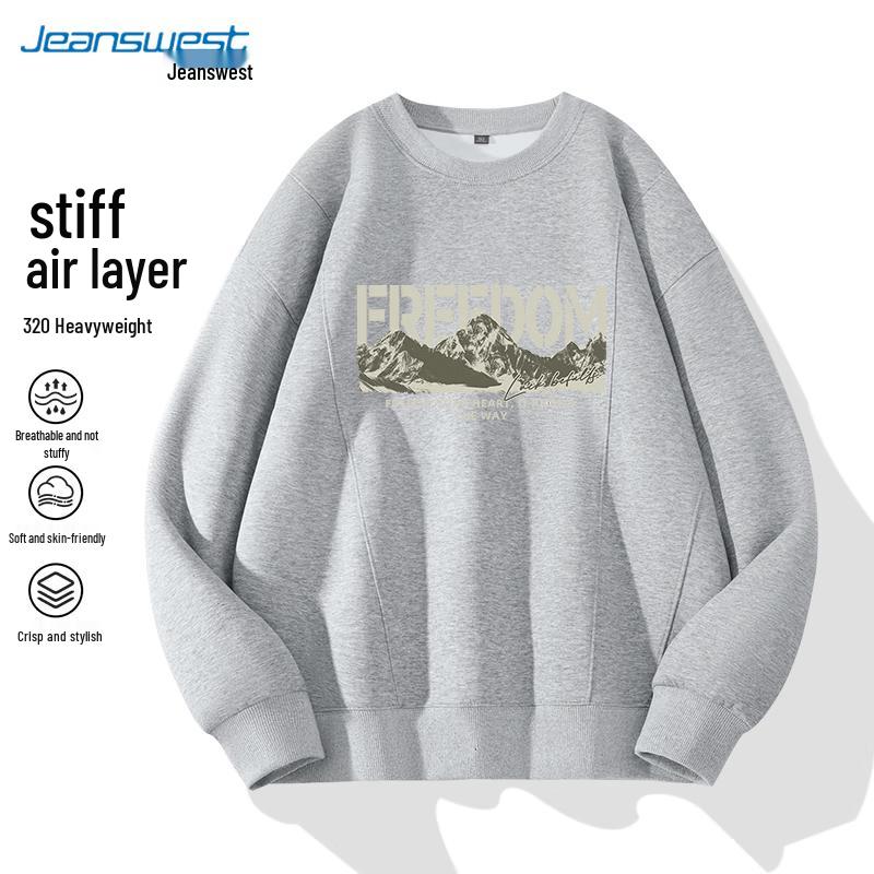 

JEANSWEST Men s Air Layer Casual Sweatshirt 2XL