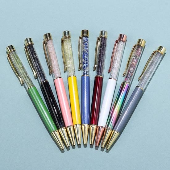 Penna a sfera Fluent Write Scrittura fluida Impugnatura naturale comoda Penna roller con cristallo finto per la classe