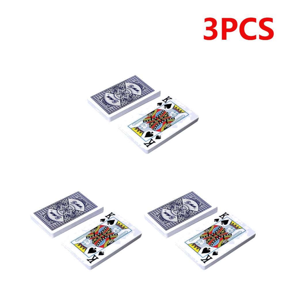 20/1pcs Playing Cards Plastic Coated Paper Deck Poker Cards Funny Family Board Game 54 Cards Waterproof Folding for Adults
