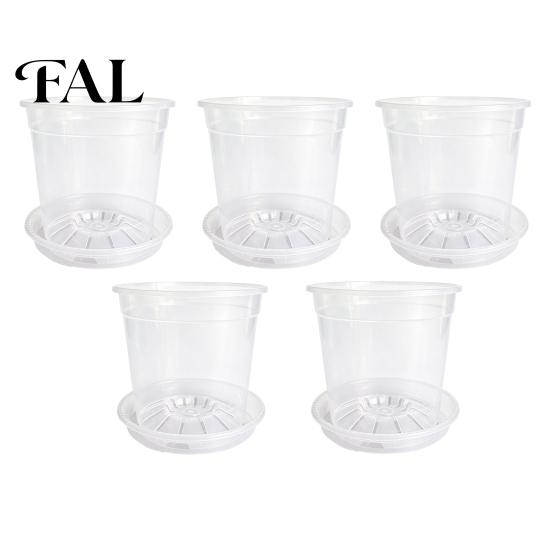 Breathable Plant Pots for Rootlets Clear Plastic Orchid Pot with Saucer, Compression Resistant Basins Drainage Holes, Ventilated Flower Rose,