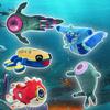 Subnautica Plüschtier Cooles Crashfish Geister-Leviathan Kuscheltier Cartoon Oculus Hoverfish Spielzeug-Plüschtiere Zimmerdeko Geburtstagsgeschenk