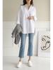 2024 Women's Loose Casual Long Sleeve Irregular Shirt for Autumn/Winter