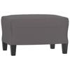 Vidaxl 3-Cz. Sofa Set with Cushions, Grey, Faux Leather