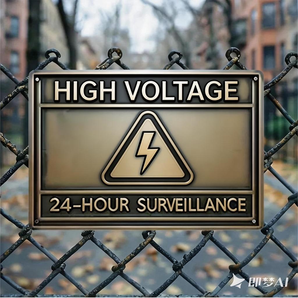 D PC Surveillance Warning Sign  Durable Tinplate with Camera Graphic  Farmhouse Decor  Hour Video Security Alert
