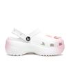 Crocs Classic Platform Clog Aoyama Cute Cherry Blossom Simple and Versatile Cloud Fashion Trend Casual Hole Shoes Women's White