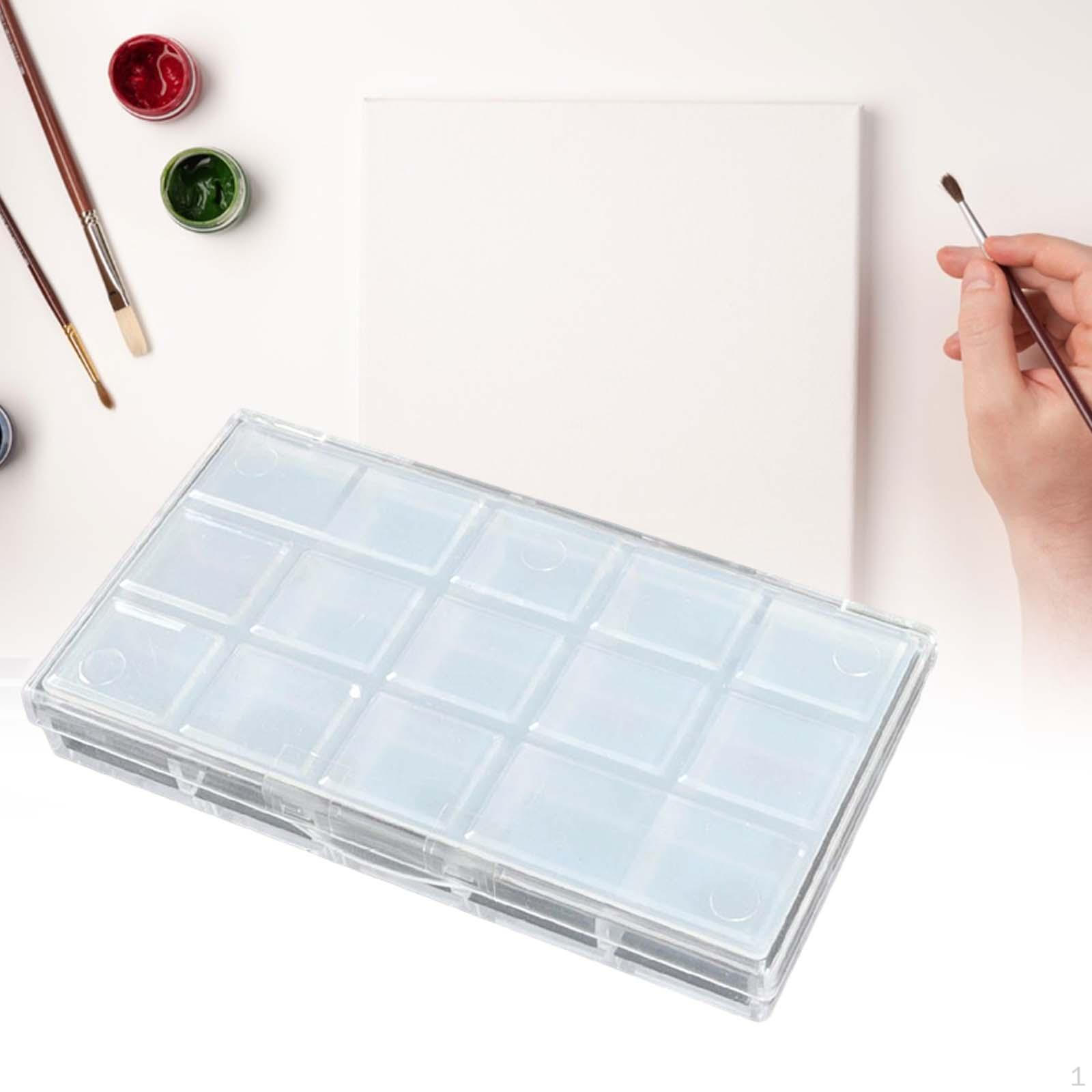 

15-луночная пустая акварельная палитра, герметичный дорожный футляр для краски для акрила