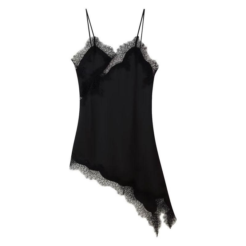 Araltay New Women Clothes Western Style Versitile Fashion Sexy Lace Asymmetric Dress 5919200