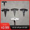 Car Sticker 2025 New 3D ABS Chrome Black Logo Car Steering Wheel Cover Sticker Badge Emblem For Tesla Model 3 Y X S Decals