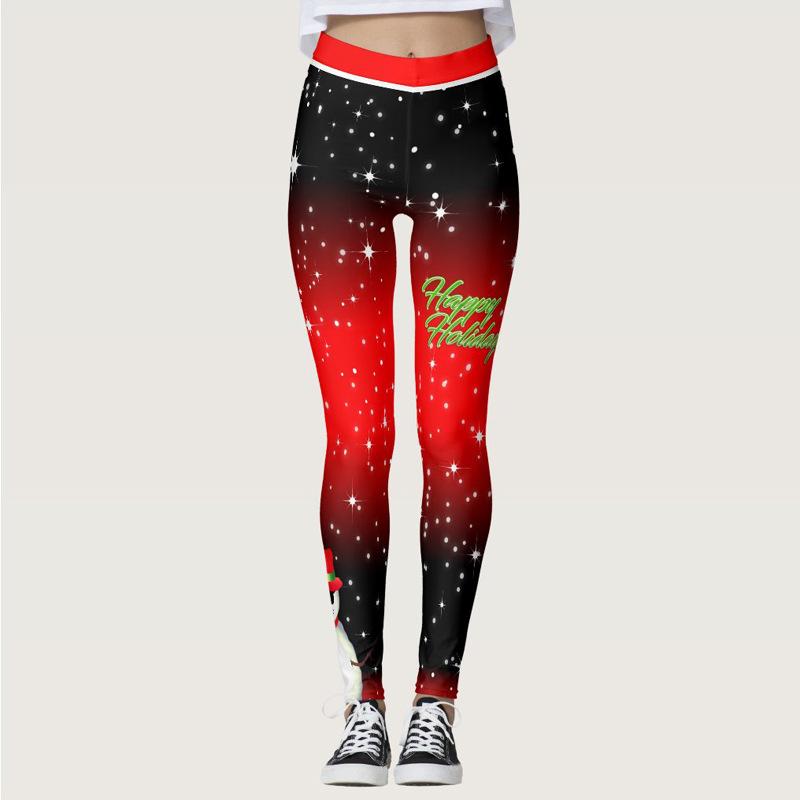 Donne Buon Natale Babbo Natale Pupazzo di neve Stampa Skinny Leggings  Festive Yoga Pantaloni acquista in modo economico — spedizione gratuita,  recensioni reali con foto — Joom