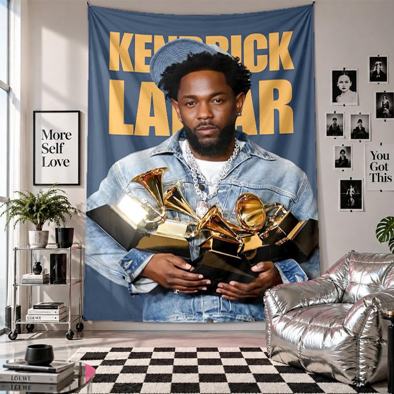 Wall TapestryKendrick Lamar Art Hanging Cloth Decorative Background Cover for Room Decoration