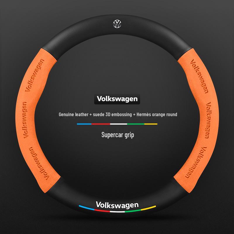 Κάλυμμα Τιμονιού Volkswagen Golf (2010-2023): Σουέτ R-Line Ανθρακονήματα για Μοντέλα 6/7/8 Pro