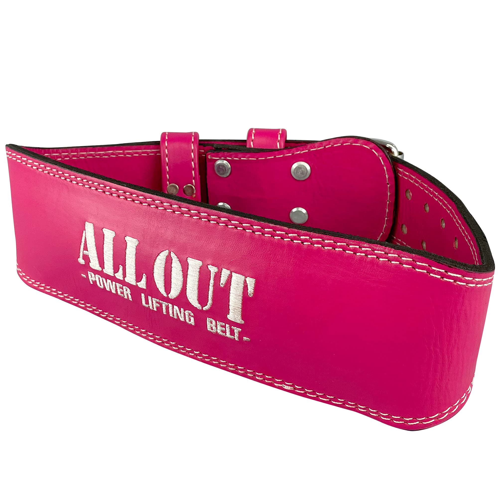 

Пояс для силовой тяги ALLOUT, Кожаный пояс, Пояс для подъема тяжестей, Сделан из премиальной воловьей кожи, Первый в Японии... (Маленький, Розовый)