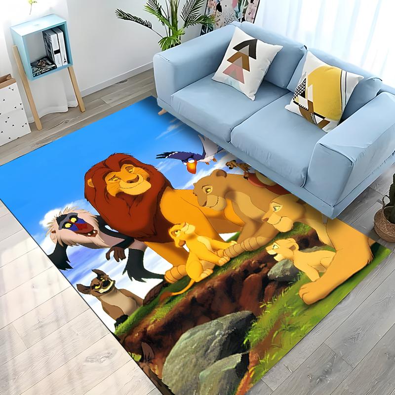 1PC The Lion King Pattern Carpets Bedroom Play Mats Rugged Bedroom Decor Carpet Living Room Mat Children's Room Area Carpet