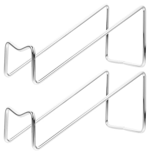 

NUOLUX Set of 2 Metal Wine Bottle Holders/Wine Racks for Desktops, Modern Design, Iron, Silver, 3.3x2.4x3.3 Inches, Perfect for Kitchens, Bars, and Pa