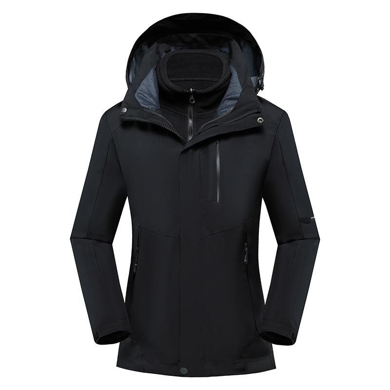 Outdoor Winter Fishing Clothing Waterproof Jacket Fleece Liner Three-in-one Women's Two-piece Mountaineering Suit