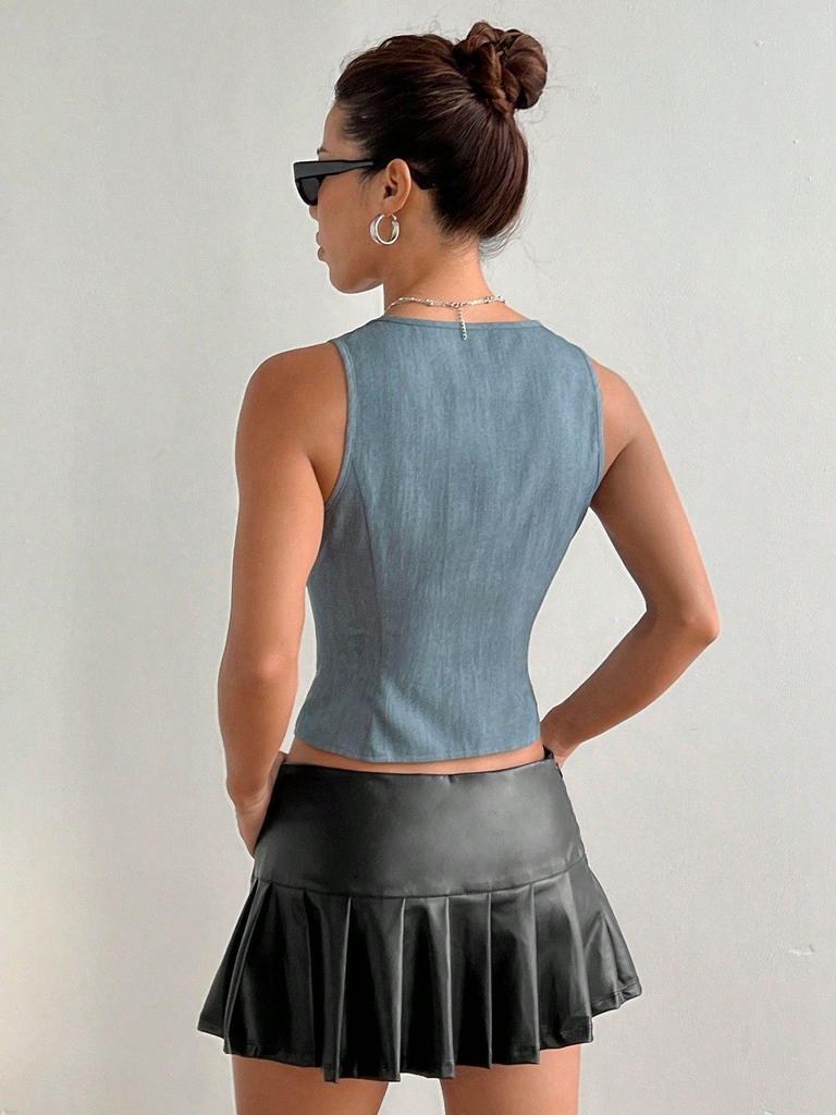 Women's Summer Lace-Up Slim Fit Fashion Top - European & American Style
