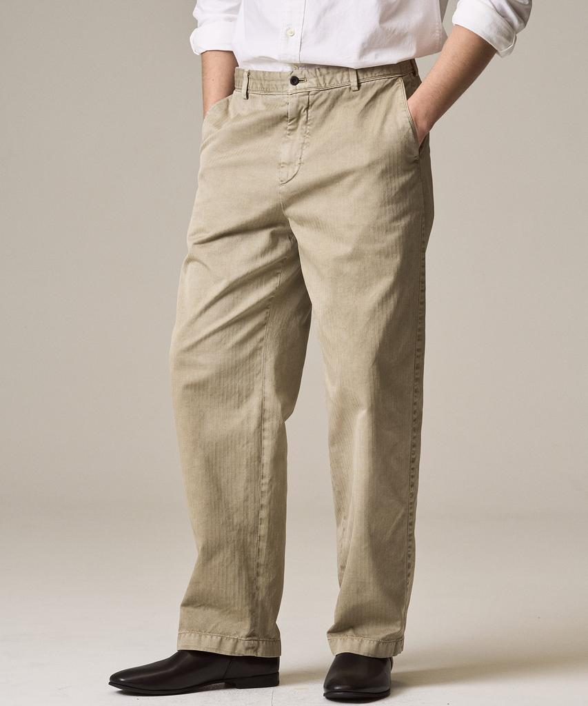 Laijeuaenbillou Garment-Dyed 302St Hbt Chino Pants Khaki