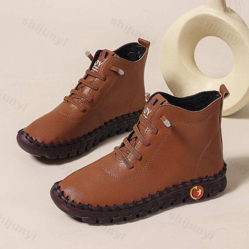 Fashion Retro Soft Soled Comfortable High Top Casual Shoes for Women 2025 Autumn New Breathable Fashion Versatile Non Slip Flat Sneakers