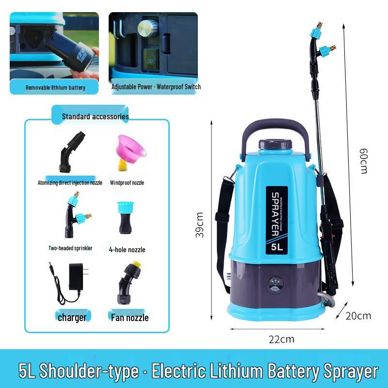 Lithium Battery Backpack Smart Sprayer: High-Pressure Electric Pesticide Sprayer for Gardens