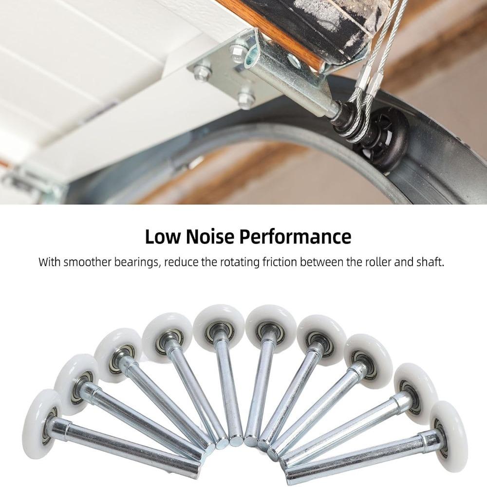 10 Pcs Set Low Noise Garage Door Wheels Garage Door Replacement Rollers  For Garage Door Track