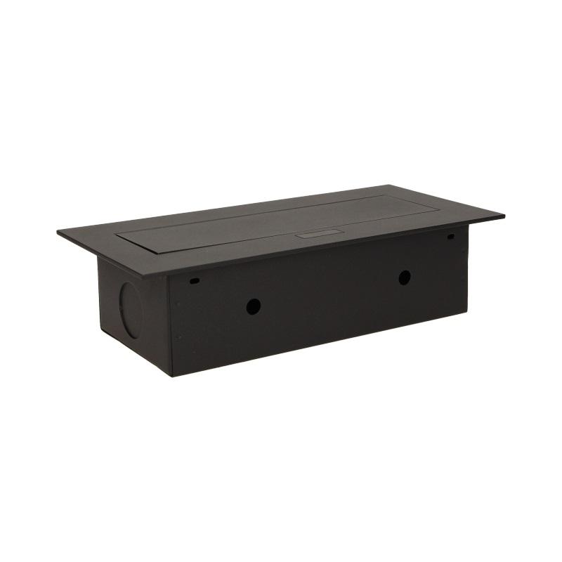 Recessed Socket 3X2P+Z Flat Edge Black - On-Ae-1371/B