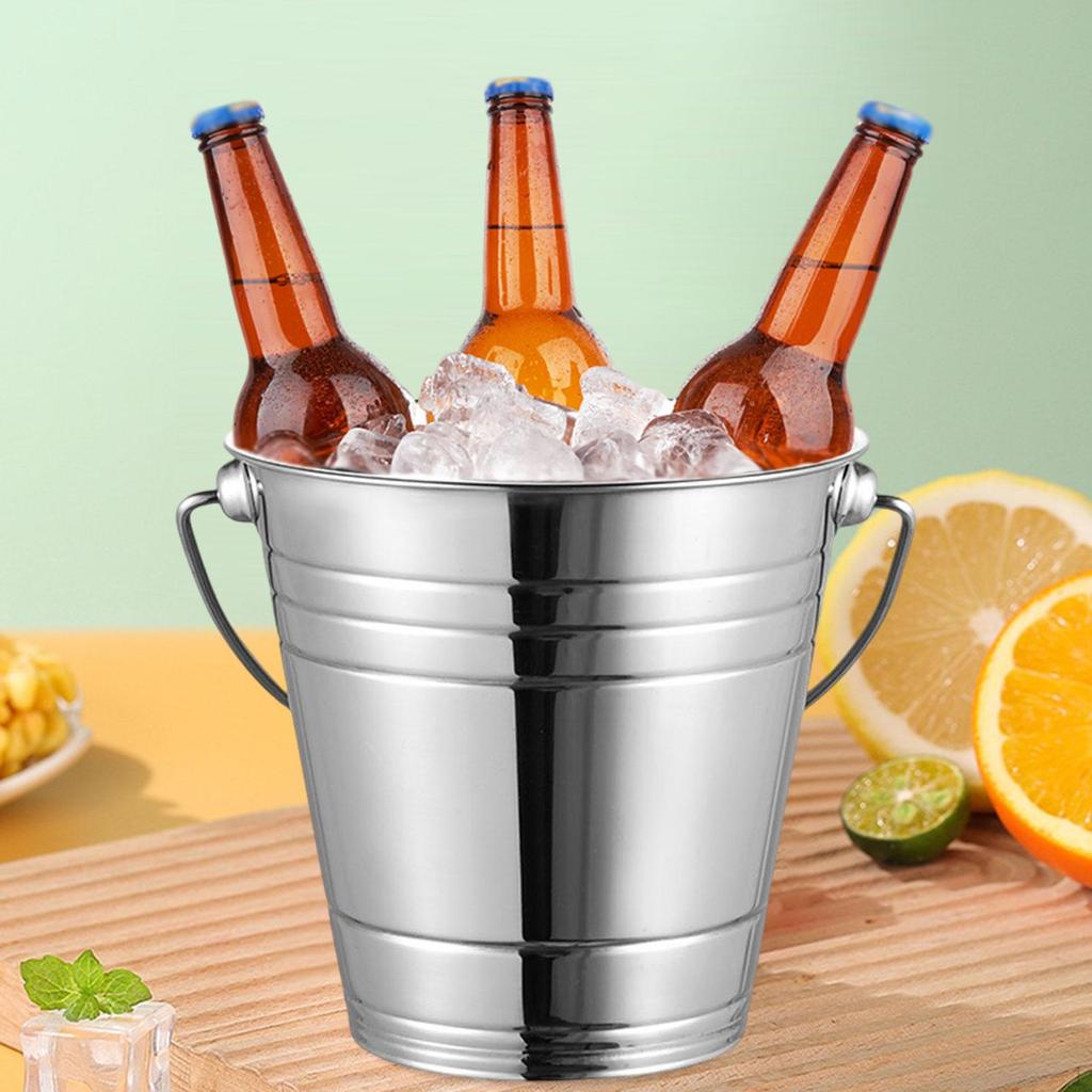 Eiskübel aus Edelstahl für die Unterhaltung zu Hause