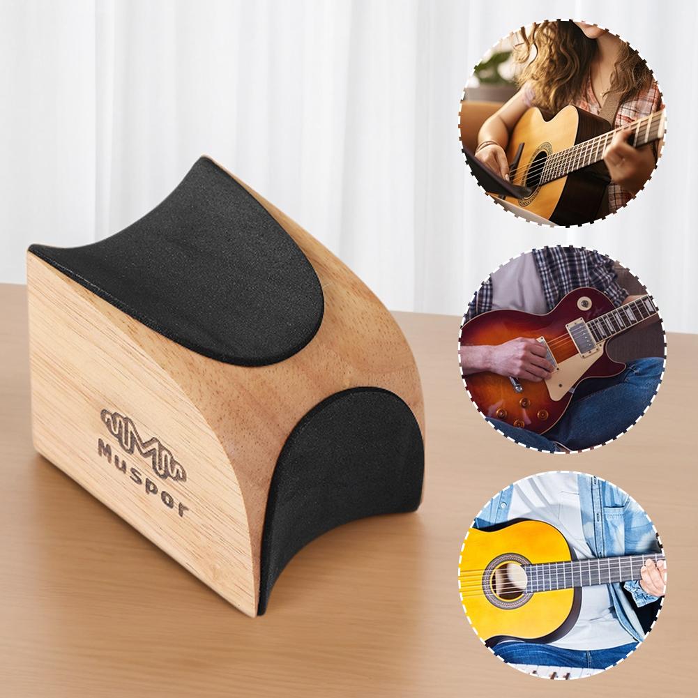 2-in-1 Gitarrenhalsstütze Gitarrenhals-Stützkissen Holz Saiteninstrument Luthier-Werkzeug Musikinstrumentenzubehör