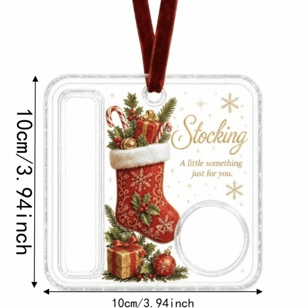 50pcs Nutcracker Design Acrylic Cash Ornament Portable Size Xmas Candy Storage Hanging Kids Gifts