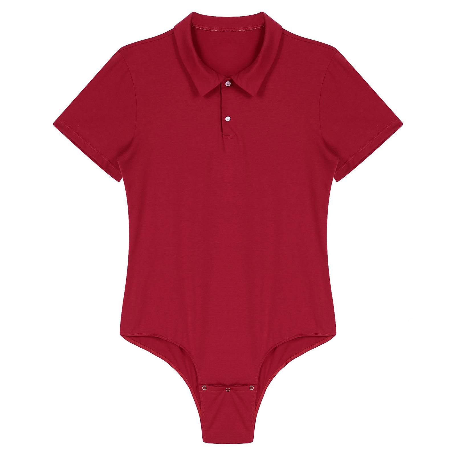 

Чоловіча сорочка з відкладним коміром, боді, футболка, комбінезон, футболка великого розміру M червоний