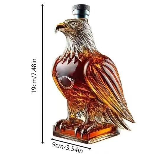 Eagle Whiskeyflaska, bubbelflaska i högborosilikatglas, djurformad ny produkt, djurformad flaska