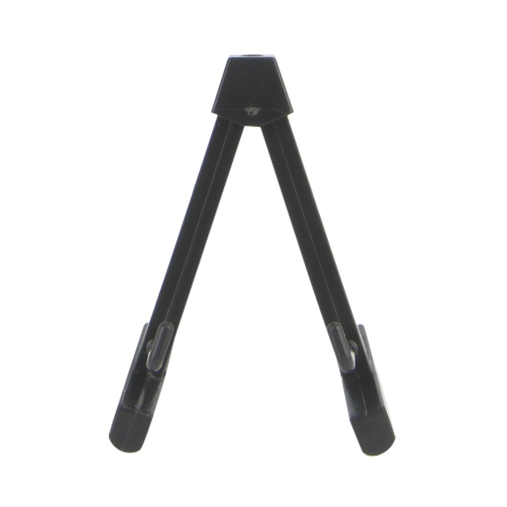 Delicate 14 cm Mini Wooden Electric Guitar Model Ornaments Collection with Stand(Black)