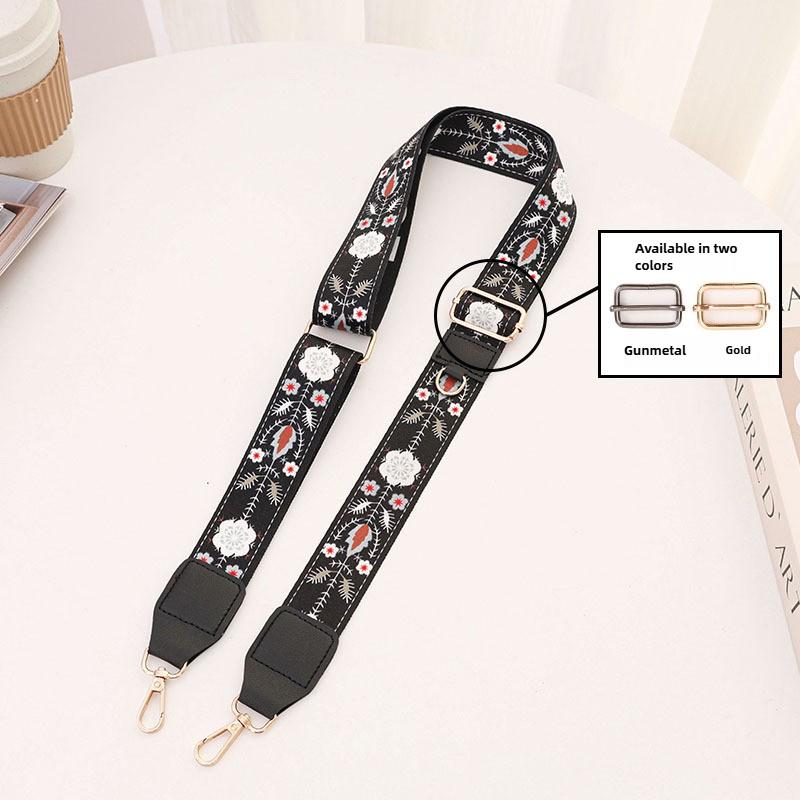 Wide Strap Adjustable Bag Accessories Single Shoulder Crossbody Women's Bag Long Shoulder Strap Ethnic Style Color Bag Strap
