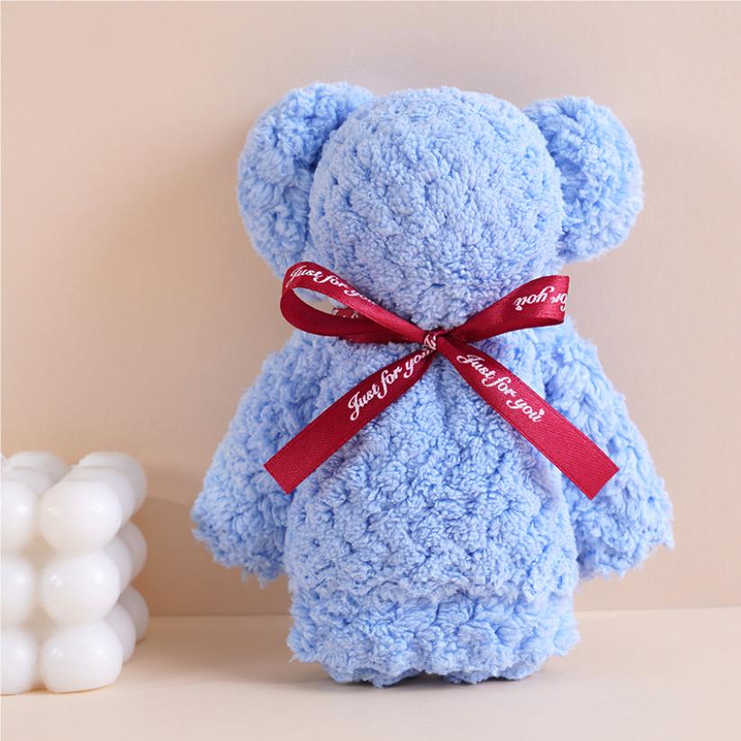 Handmade towel bear gift bag cute teddy bear towel with hand gift for friends and guests
