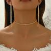 Fashionably Simple Diamond-studded Ring, Bracelet, Earrings And Necklace Set For Women. Bridal Jewelry Set.