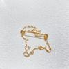Cute Golden Hollow Sheep Brooch Cartoon Design For Jackets Scarves Bags Daily Wear Accessory