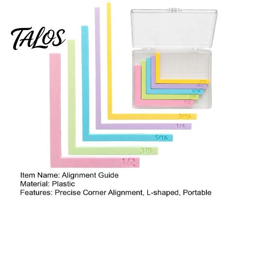 Precision Paper Stacking Guide Crafting Alignment Guides with Storage Case, 5 Pcs Color-Coded L-Shaped Framing Spacer Spacers Size Tabs for