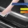 Carbon Fiber Car Door Sill Strip Universal Decorative Welcome Pedal Anti-Scratch Strip Dirt-Resistant Anti-stepping Protection Film Stickers