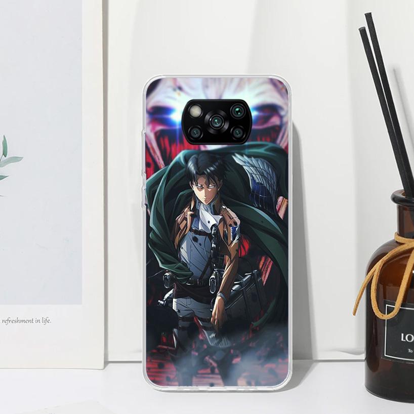 

Levi Attack-Titan Phone Case For Xiaomi Poco X7 X6 X5 X4 X3 Nfc F6 F5 Pro F4 Gt F3 F2 F1 M5S M4 M3 Art Fundas Back Cover Xiaomi Poco X7 Pro