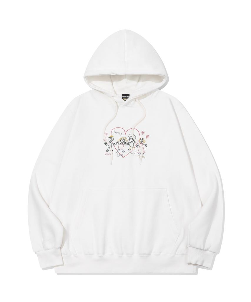 CPGN STUDIO Friends Stitch Embroidered Hoodie Ivory