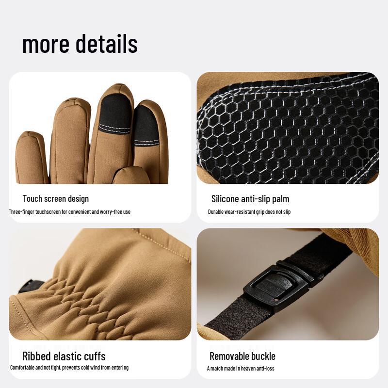 MISSION Men's Thermal Touchscreen Winter Gloves