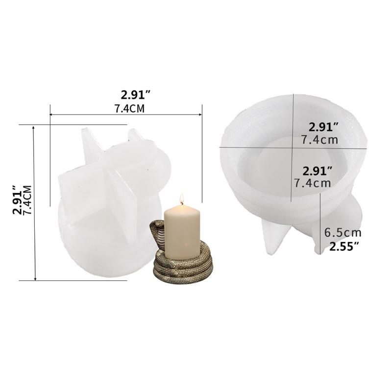 for  Candlestick Epoxy Resin Mold  Snake Shaped Candle Holder Silicone M