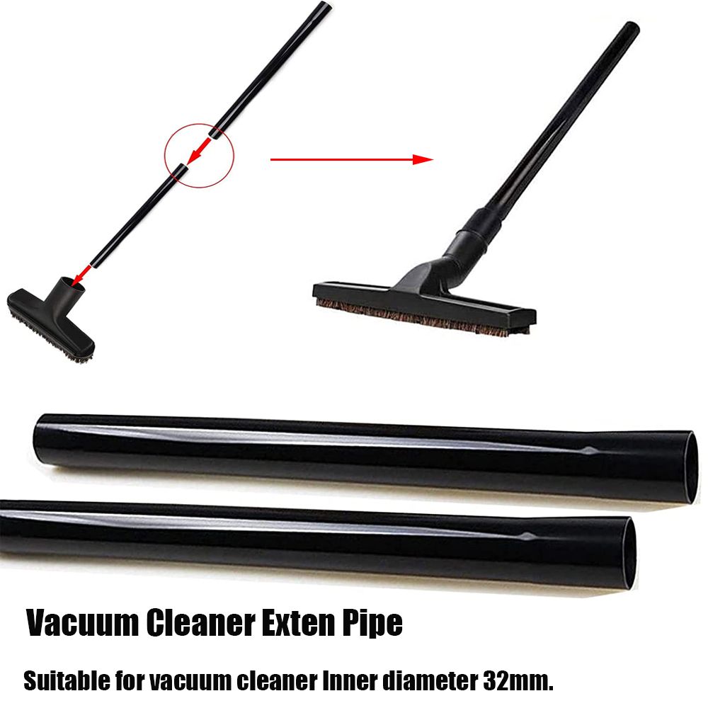 2pcs Tubes Extension Tube Suction Tube Plastic Black Vacuum Cleaner 32mm Diameter Vacuum Cleaner Replacement Tools For Home