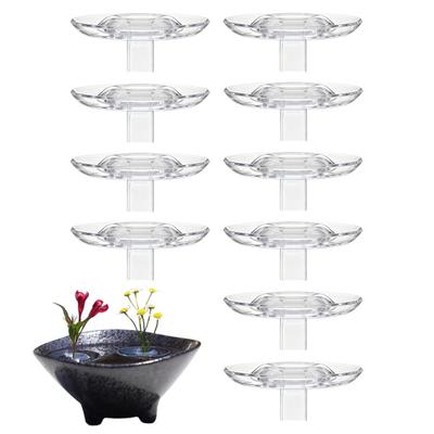 Suport plutitor pentru tulpini de flori, transparent, suport pentru aranjamente florale, vază plutitoare pentru flori, suport tip piedestal pentru decorul mesei de sufragerie sau al insulei de bucătărie