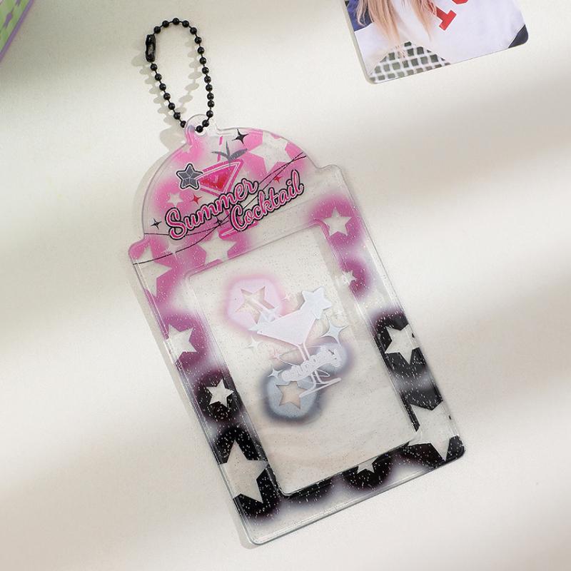 Cool Summer Series Photo Card Holder Cute Cherry Smoothies Picture Frame Cartoon Ice Cream Card Sleeves for Kpop Idol Card New