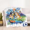 Christmas Friends Celebration Customize Your Name Blanket Multi-purpose Customizable Blanket Warmthful Decor Great for Nap Living Room Office Couch