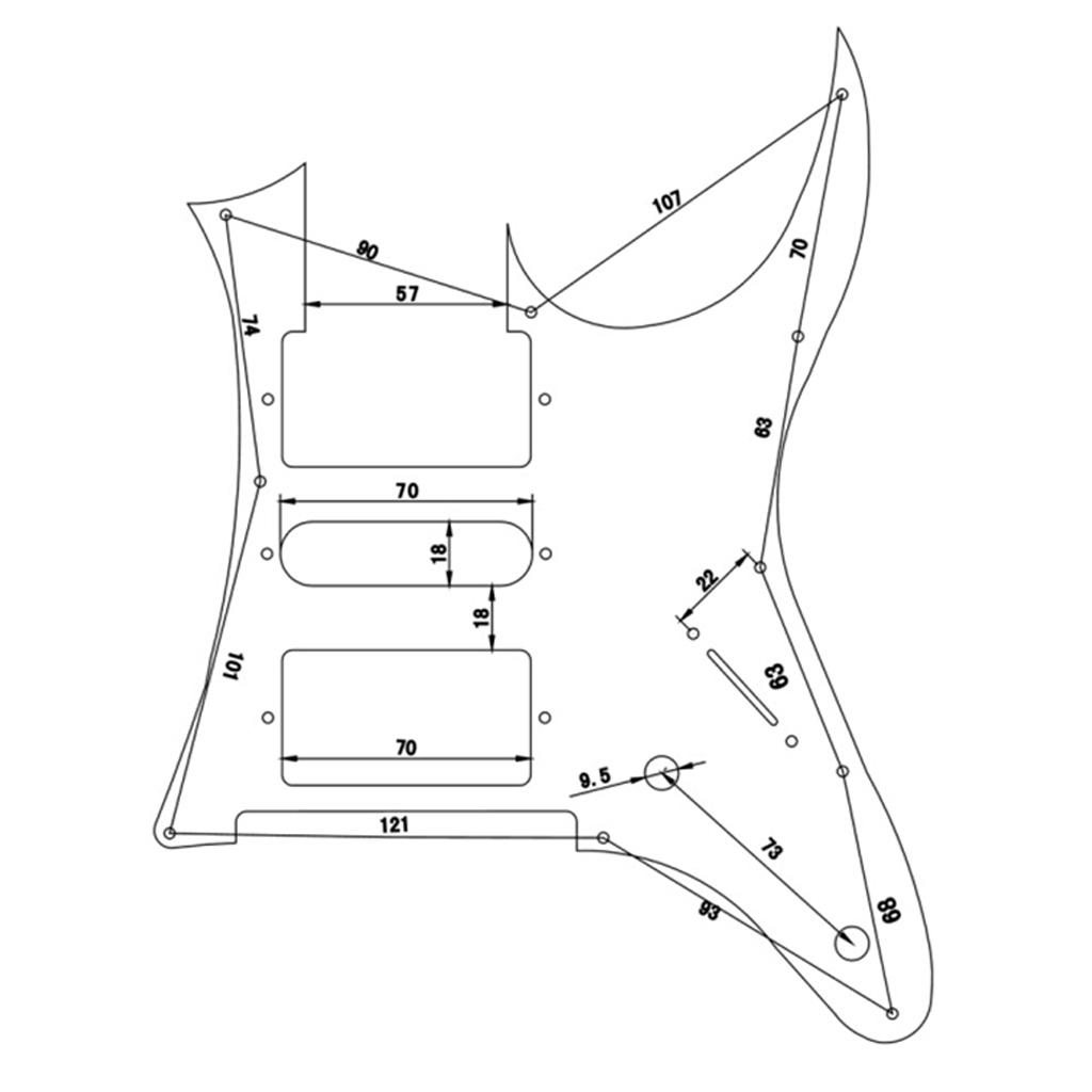 Pickguard for RG Guitar Pick Guard Scratch Plate Mirror