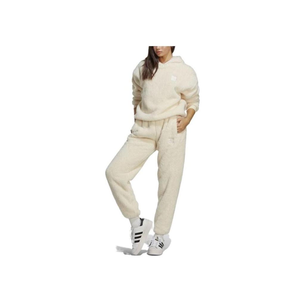 adidas Originals Fleece Drawstring Pants Women Bottoms Beige IC2256