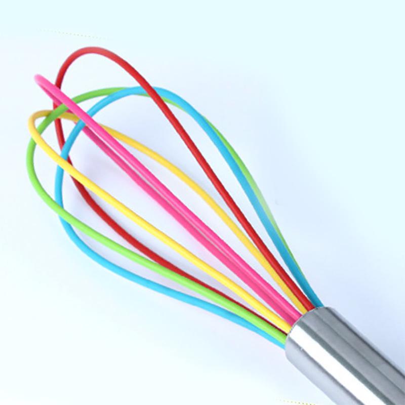 Stainless Steel Silicone Egg Beater Whisk, 10/12 Inch Baking Gadget