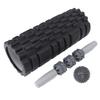 Foam Massage Roller Set Hollow Muscle Relax Portable Fitness Yoga Stick for Waist Neck BackBlack Four Piece Suit