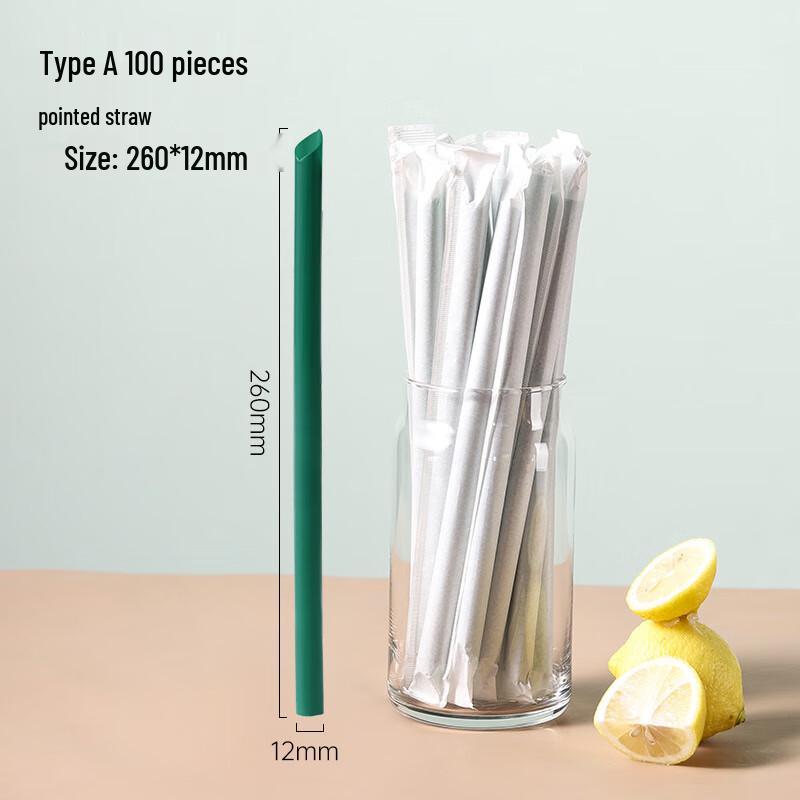 Yangg Food Grade Disposable Straws - 100 Count Pack